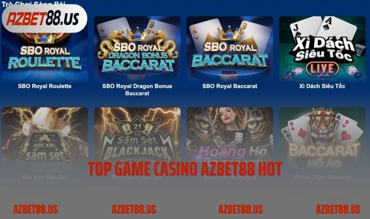 Game Casino AZBET88 hot chắc chắn hội viên không thể bỏ qua