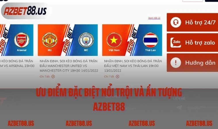 Ưu điểm đặc biệt nổi trội và ấn tượng theo giới thiệu AZBET88
