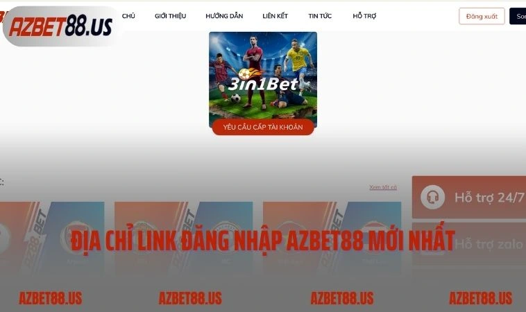 Địa chỉ link đăng nhập AZBET88 mới nhất dành cho hội viên