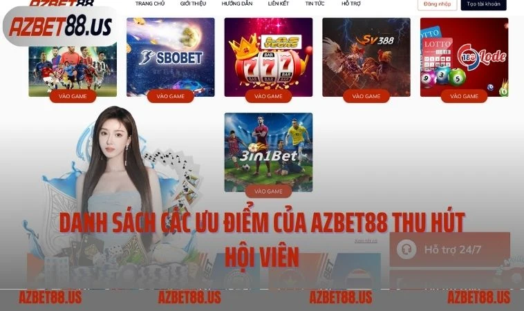Danh sách các ưu điểm của AZBET88 thu hút hội viên