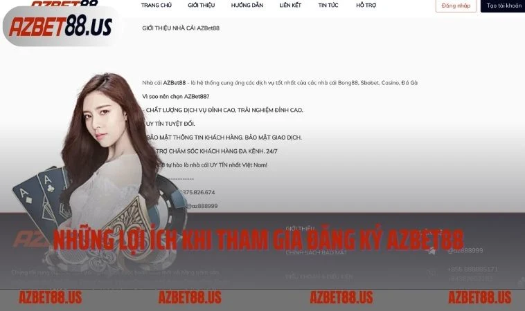 Những lợi ích khi tham gia đăng ký Azbet88  